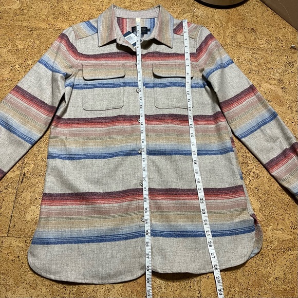 Pendleton Wm’s 100% Washable Virgin Wool Umatilla Striped Board Shirt NWT Sz S - Picture 13 of 16